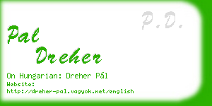 pal dreher business card